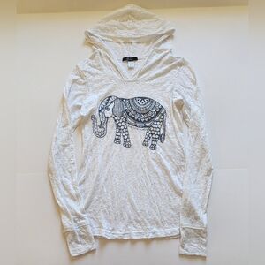 binka Long Sleeve Sheer Yoga Elephant Hoodie Women's Size S